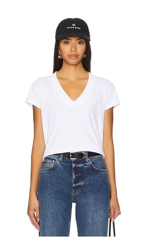 Suri Deep V Cap Sleeve Tee in . Taglia XS. Also in S, M, L - LA Made - Modalova