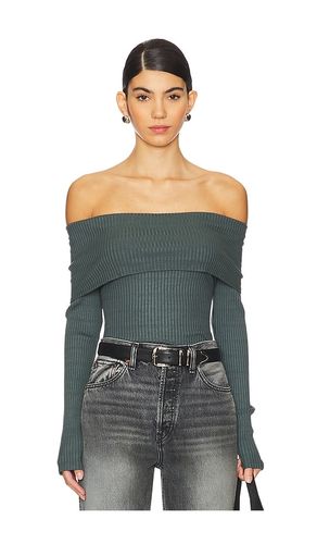 Kayla off shoulder long sleeve top en color verde salvia talla L en - Sage. Talla L (también en M, S, XL, XS) - LA Made - Modalova