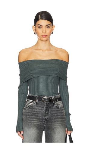 Kayla off shoulder long sleeve top en color verde salvia talla L en - Sage. Talla L (también en M, XL, XS, XXL) - LA Made - Modalova