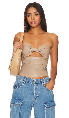 Daxton faux leather top en color neutral talla L en - Neutral. Talla L (también en M, XL) - Lovers and Friends - Modalova