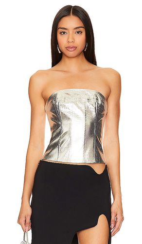 Mercury faux leather top en color metálico talla XL en - Metallic Silver. Talla XL (también en - Lovers and Friends - Modalova