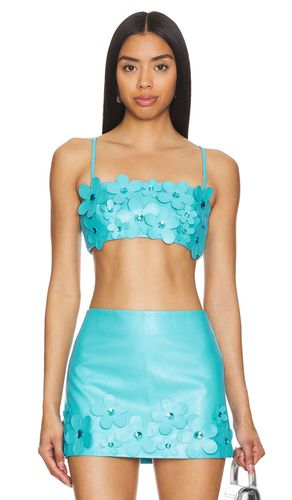 Nova faux leather crop top en color azul talla L en - Blue. Talla L (también en M, S, XL) - Lovers and Friends - Modalova