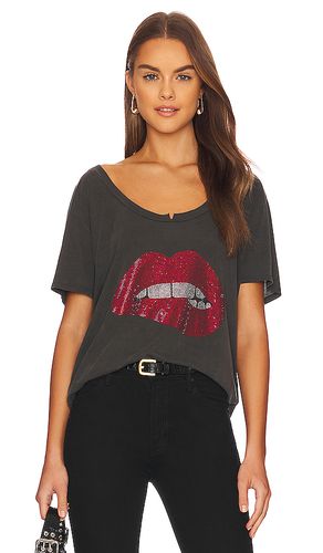 Camiseta gráfica delara crystal lip en color negro talla L en - Black. Talla L (también en M, S, XS) - Lauren Moshi - Modalova