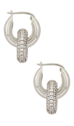 Pave Interlock Hoops in - Luv AJ - Modalova