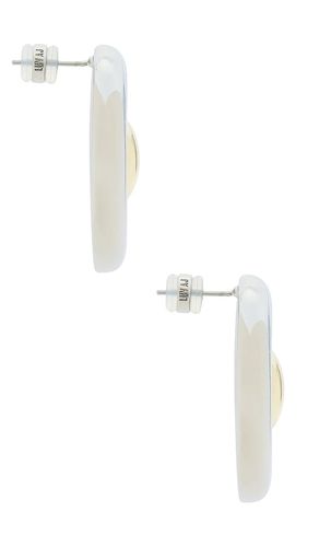 The Two-tone Chrome Orb Statement Studs in - Luv AJ - Modalova