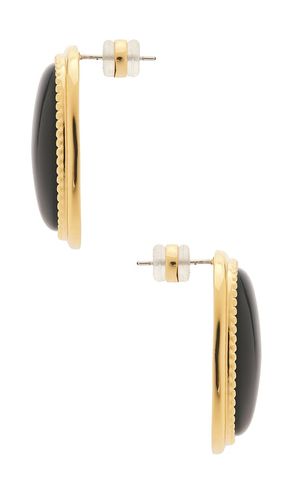 The midnight mesa statement studs earring in color black,metallic size all - Luv AJ - Modalova