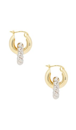 The Two Tone Rope Interlocked Hoops in - Luv AJ - Modalova