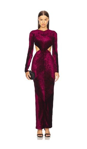 Vestido largo spencer en color burgundy talla L en - Burgundy. Talla L (también en S, XL, XS) - Michael Costello - Modalova