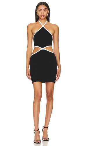 Contrast Trim Halter Mini Dress in . Taglia M - MILLY - Modalova