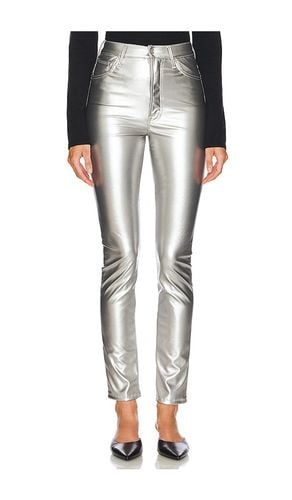 High waisted rail skimp en color plateado metálico talla 23 en - Metallic Silver. Talla 23 (también en 24, 25, 26, 27, 28 - MOTHER - Modalova