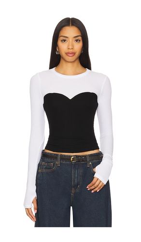 Elysia Longe Sleeve Sweetheart Tee in . Size S, XL, XS - Michael Lauren - Modalova