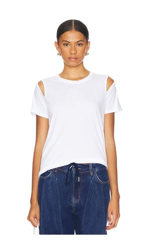 Camiseta con abertura en el hombro maximillian en color talla L en - White. Talla L (también en M, S, XL - Michael Lauren - Modalova
