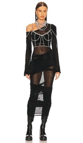 Vestido largo de mezcla de hilos en color talla L en - Black. Talla L (también en M, S, XL, XS) - NBD - Modalova