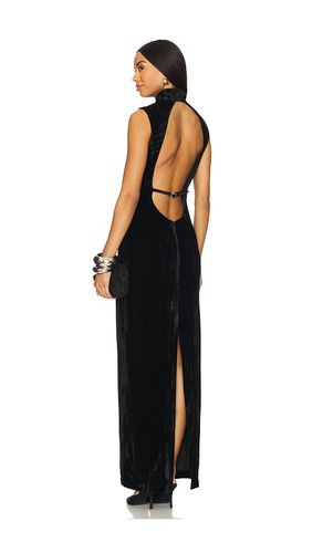 Vestido crinkled velvet backless en color talla L en - Black. Talla L (también en M, S, XL, XS, XXS) - NBD - Modalova