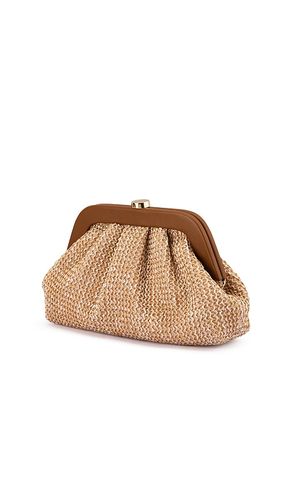 Olga berg Ash Woven Clutch in Tan - olga berg - Modalova