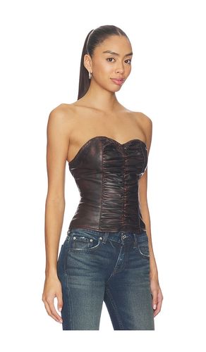 Leather Strapless Bustier Top in . Size L. Also in S, XS - One Teaspoon - Modalova