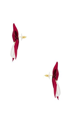 Bow Drop Pearl Earrings in - petit moments - Modalova