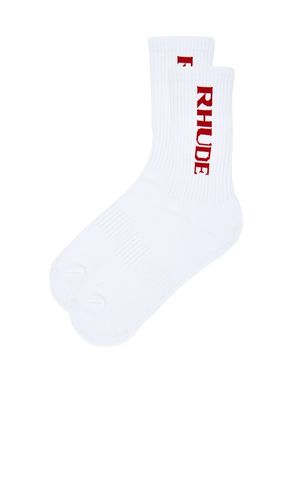Rhude Filtaro Logo Sock in White - Rhude - Modalova