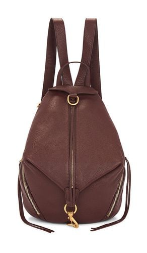 Mochila de piel con detalle de cremallera julian en color marrón talla all en - Brown. Talla all - Rebecca Minkoff - Modalova