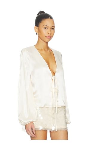 Lucille Tie Front Long Sleeve Top in . Taglia S. Also in XS, M, L - SNDYS - Modalova