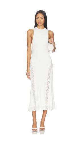 Knit Lace Insert Midi Dress in . Size L. Also in M - self-portrait - Modalova
