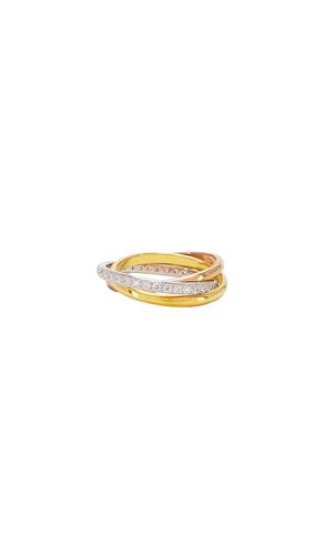 Anillo vera pave en color metallic gold,metallic silver talla 5 en - Metallic Gold,Metallic Silver. Talla 5 (también en 6) - SHASHI - Modalova