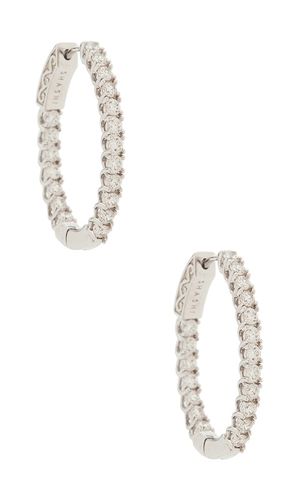 Oval Diamond Hoop in - SHASHI - Modalova