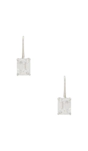 Emerald Baguette French Hook Earring in - SHASHI - Modalova