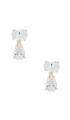 Oval Pear Drop Earring in - SHASHI - Modalova