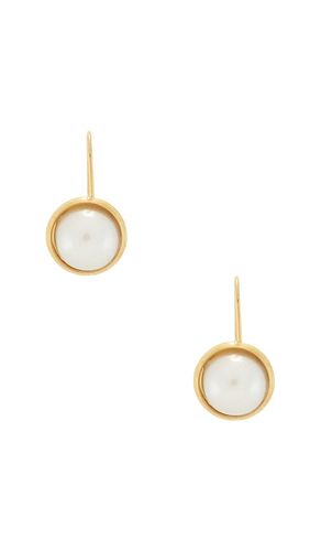 Pendientes largos bezel en color ivory talla all - SHASHI - Modalova