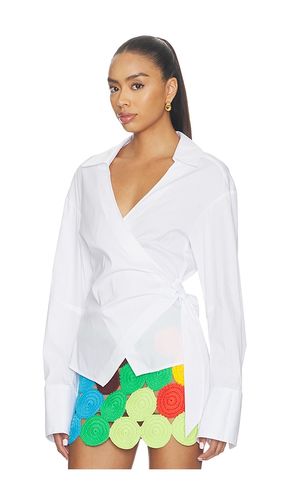 Anya Poplin Wrap Top in . Size L. Also in M, S, XS - SIMONMILLER - Modalova