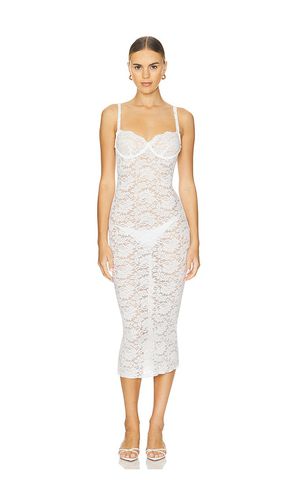 Vestido nada sheer en color talla L en - White. Talla L (también en M, S, XL, XS) - superdown - Modalova