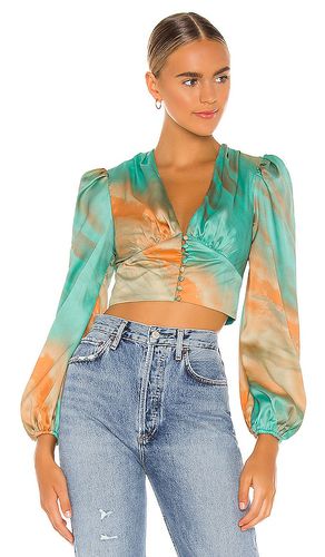 Eleen blouson top en color azul cerceta talla M en - Teal. Talla M (también en S, XS, XXS) - superdown - Modalova