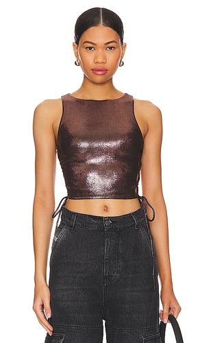 Tillee lace up top en color talla M en - Brown. Talla M (también en S) - superdown - Modalova