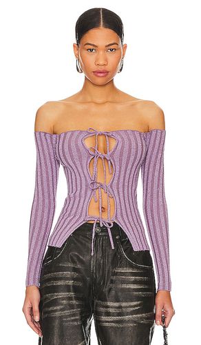 Lola off shoulder top en color morado talla L en - Purple. Talla L (también en M, S) - superdown - Modalova