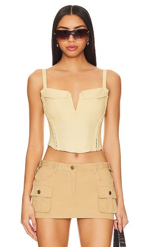 Leslie cargo corset top en color beige talla L en - Beige. Talla L (también en M, S, XL, XS, XXS) - superdown - Modalova