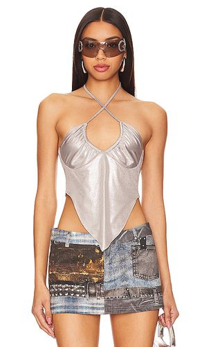 Devon halter top en color metálico talla L en - Metallic Silver. Talla L (también en M, S, XL) - superdown - Modalova