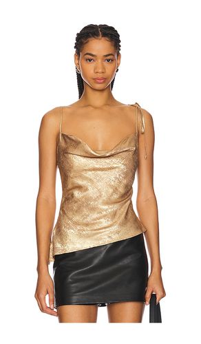 Paz tank top en color oro metálico talla L en - Metallic Gold. Talla L (también en M, S, XL, XS) - superdown - Modalova