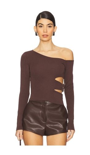 Romina long sleeve top en color talla L en - Brown. Talla L (también en M, S, XS) - superdown - Modalova