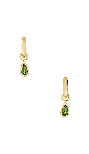 Knife Edge Shield Drop Hoop Earrings in - STONE AND STRAND - Modalova