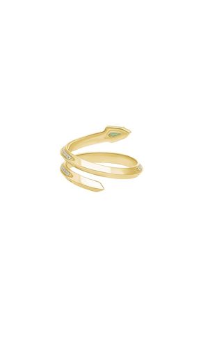 Shield serpent ring in color metallic gold size 7 (also in 8) - STONE AND STRAND - Modalova
