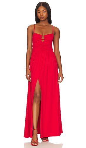 Vestido largo fruncido en color rojo talla L en - Red. Talla L (también en M, S, XS) - Susana Monaco - Modalova