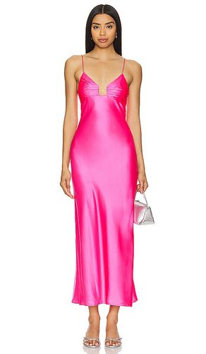 Vestido de seda a media pierna en color rosado talla L en - Pink. Talla L (también en M, S, XL) - Susana Monaco - Modalova