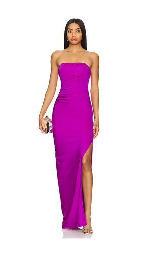 Vestido solid tube gathered slit en color morado talla L en - Purple. Talla L (también en S, XS) - Susana Monaco - Modalova