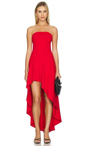 Vestido tubo high low flared en color rojo talla L en - Red. Talla L (también en M, S, XL, XS) - Susana Monaco - Modalova
