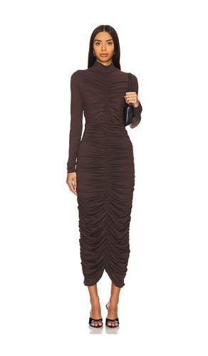 Mock Gathered Long Sleeve Dress in . Taglia XS - Susana Monaco - Modalova