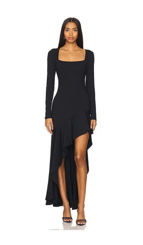 Vestido long sleeve high low en color talla M en - Black. Talla M (también en L, S, XS) - Susana Monaco - Modalova