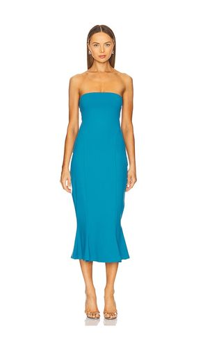 Vestido midi sin tirantes en color azul cerceta talla L en - Teal. Talla L (también en M, S, XL, XS) - Susana Monaco - Modalova