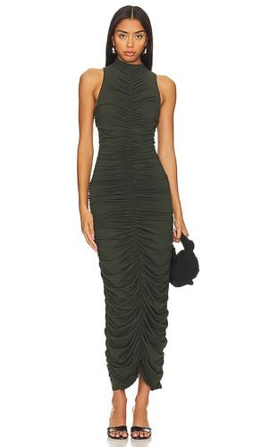 Gathered Mock Neck Midi Dress in . Taglia S - Susana Monaco - Modalova