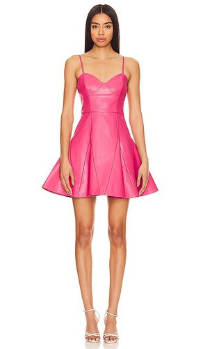 Faux Leather Corset Flare Dress in . Taglia XL - Susana Monaco - Modalova